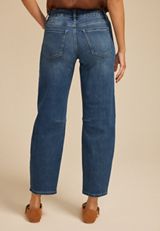 Dark Mid Rise Barrel Jean, C258, small