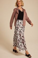 Studio Y Abstract Floral Mesh Tiered Maxi Skirt, MULTI, small