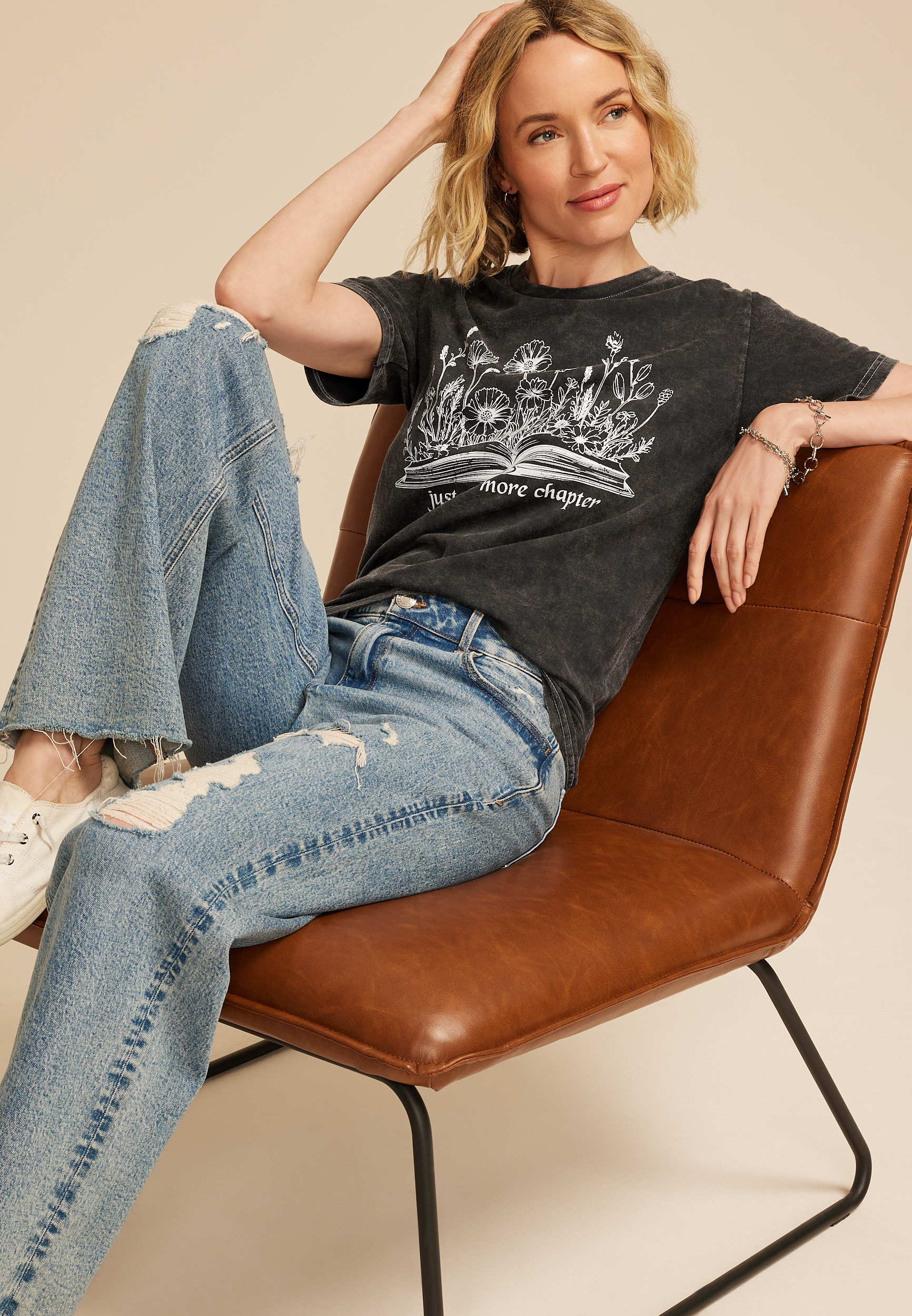 One More Chapter Relaxed Graphic Tee, C106, large