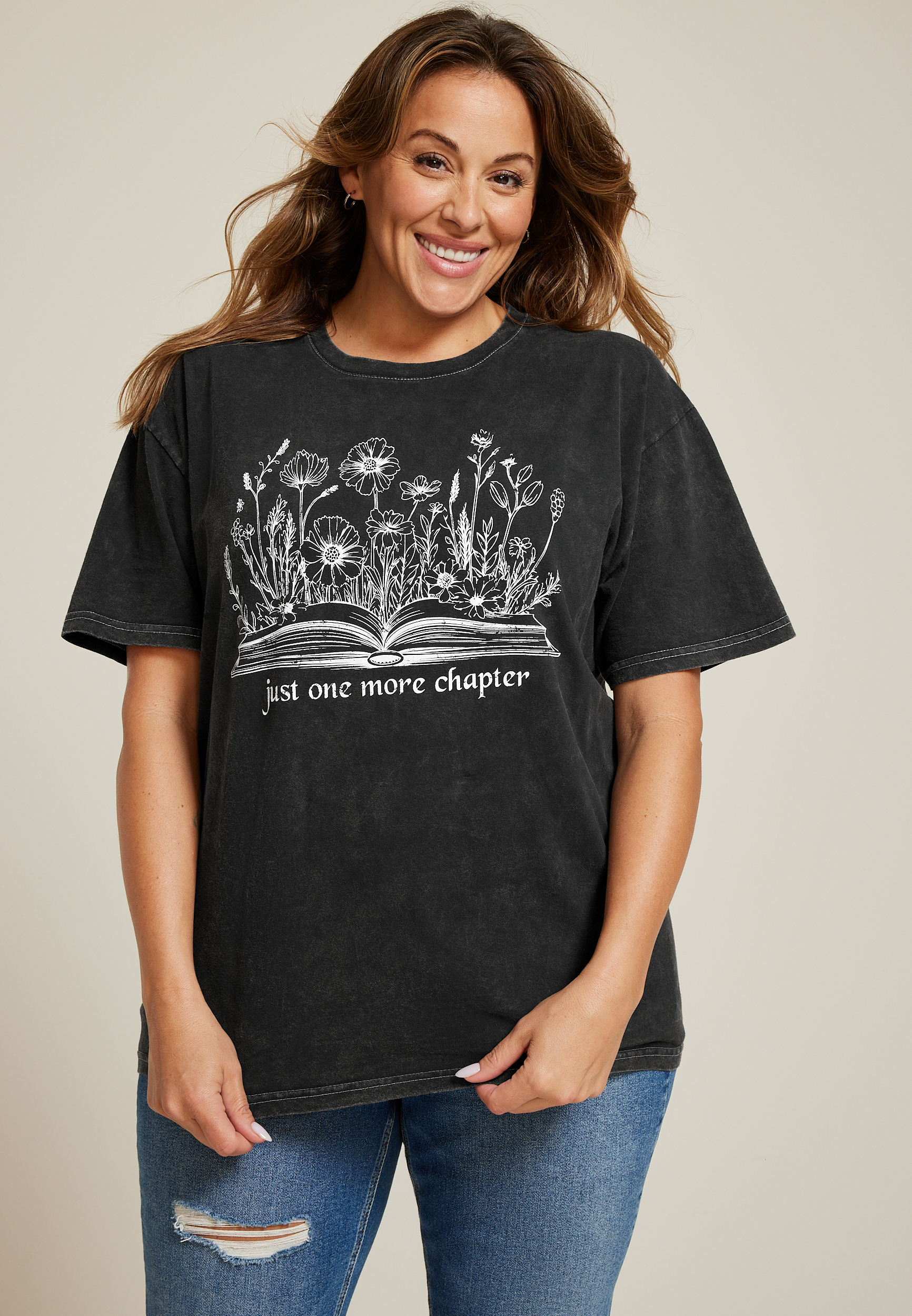 Plus Size One More Chapter Relaxed Fit Graphic Tee, C106, large