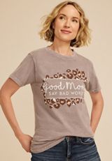 Good Moms Say Bad Words Relaxed Graphic Tee, , small