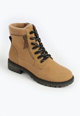 SuperCush Parker Faux Collar Hiker Boot, TAN, small