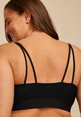 Vintage Lace Floral V Neck Bralette, C106, small