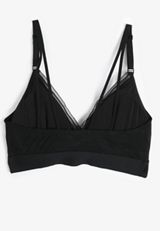 Vintage Lace Floral V Neck Bralette, C106, small