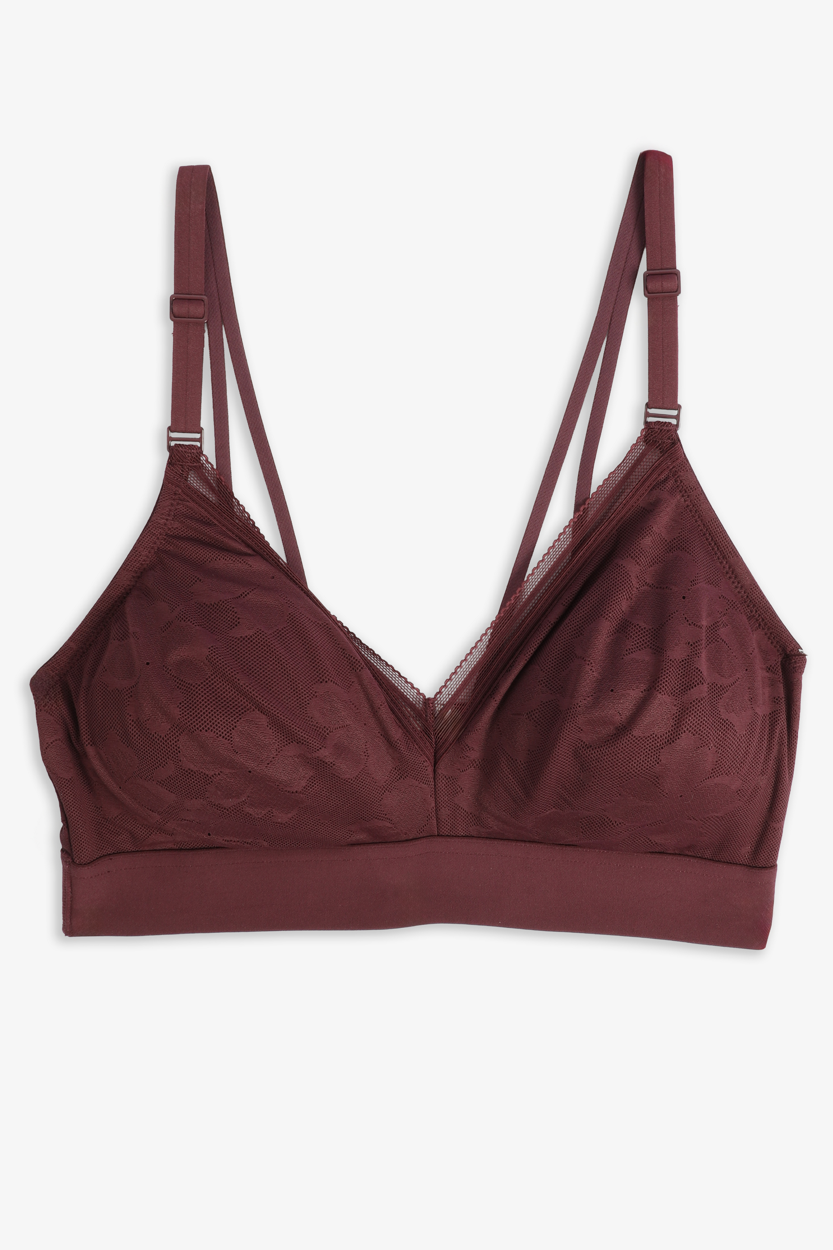 Vintage Lace Floral V Neck Bralette