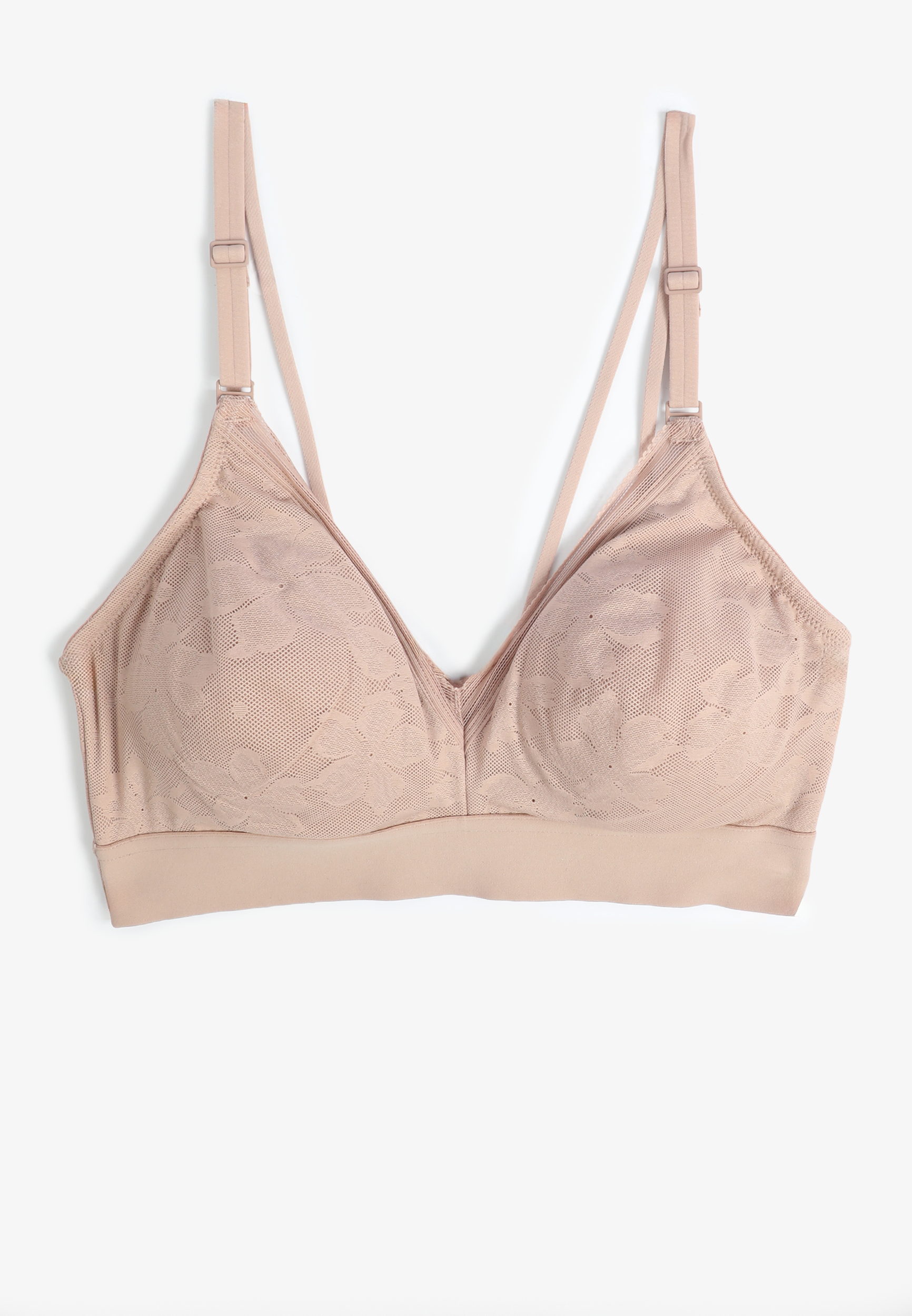 Vintage Lace Floral V Neck Bralette