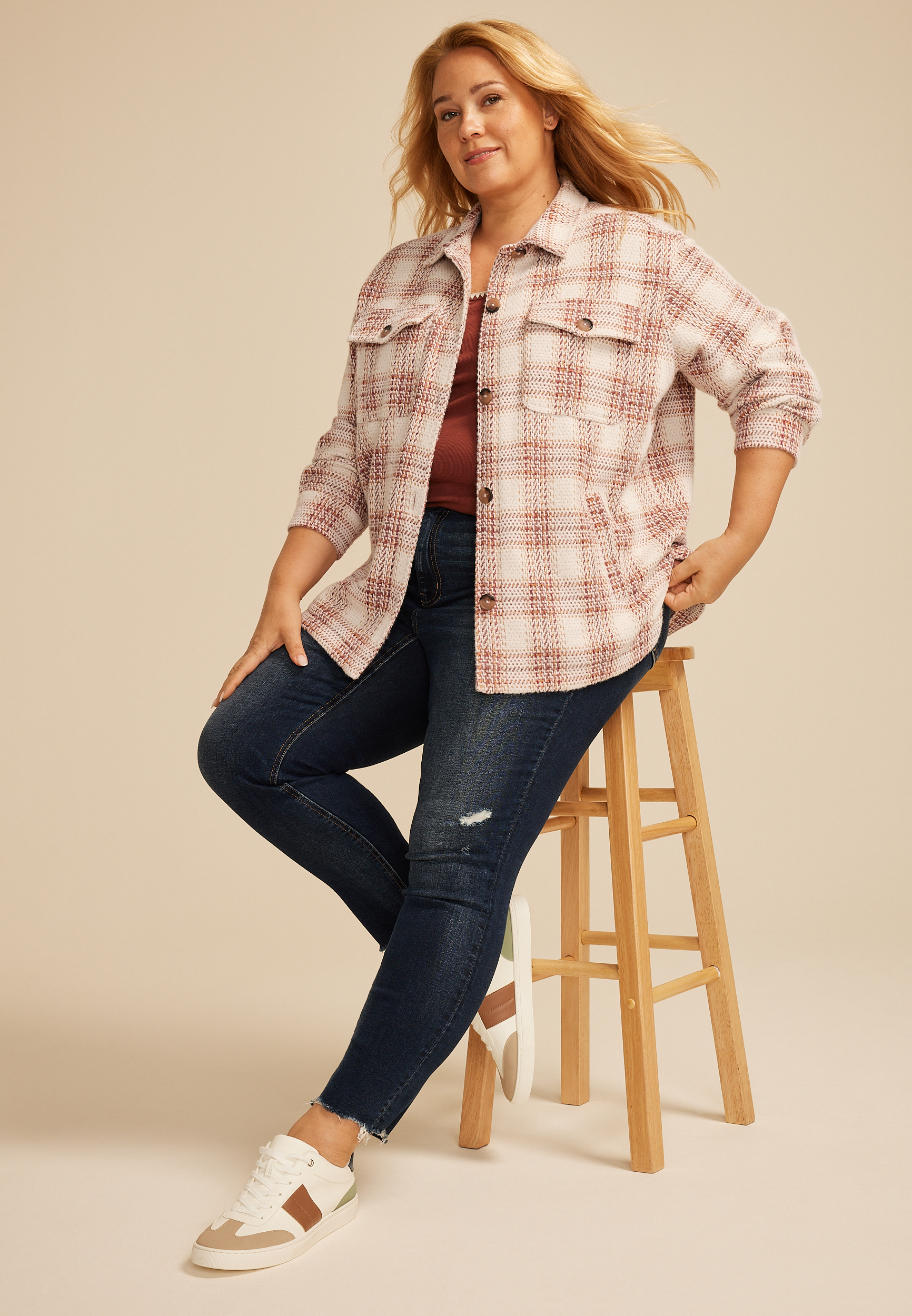 Plus Size Shortie Shoreline Shacket​, C3986, large