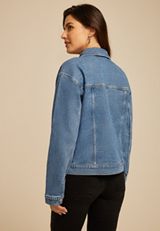 Studded Denim Jacket, C3337, small