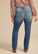 Plus Size Everflex™ High Rise Stacked Waist Slim Boot Jean, C3337, small