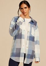 Wilder Fleece Shacket, BLUE COMBO, small