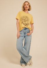 Peony Floral Relaxed Fit Graphic Tee, C8239, small