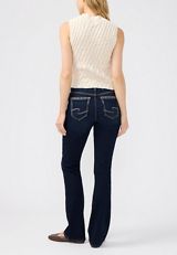 Silver Jeans Co.&reg; Elyse Luxe Stretch Embellished Pocket Slim Boot Jean, C258, small