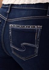 Silver Jeans Co.&reg; Elyse Luxe Stretch Embellished Pocket Slim Boot Jean, C258, small