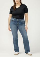 Plus Size Silver Jeans Co.&reg; Suki Curvy Mid Rise Slim Boot Jean, MEDIUM SANDBLAST, small