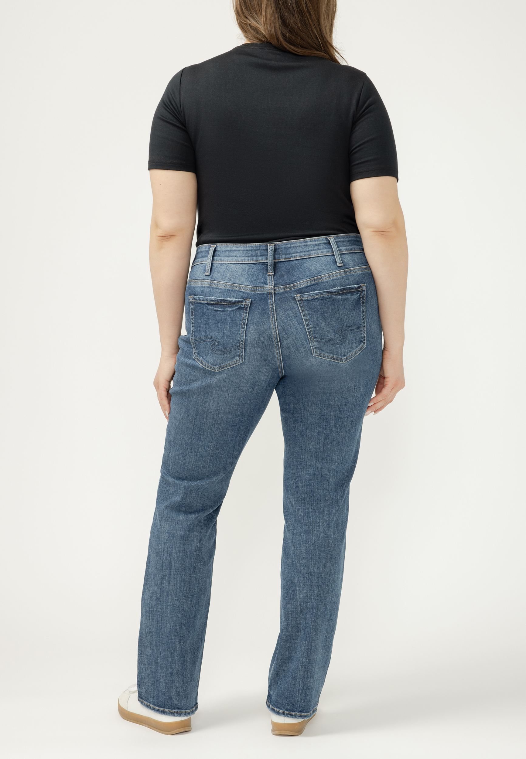 Plus Size Silver Jeans Co.&reg; Suki Curvy Mid Rise Slim Boot Jean, MEDIUM SANDBLAST, large