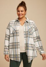 Plus Size Wilder Fleece Shacket, C4563, small