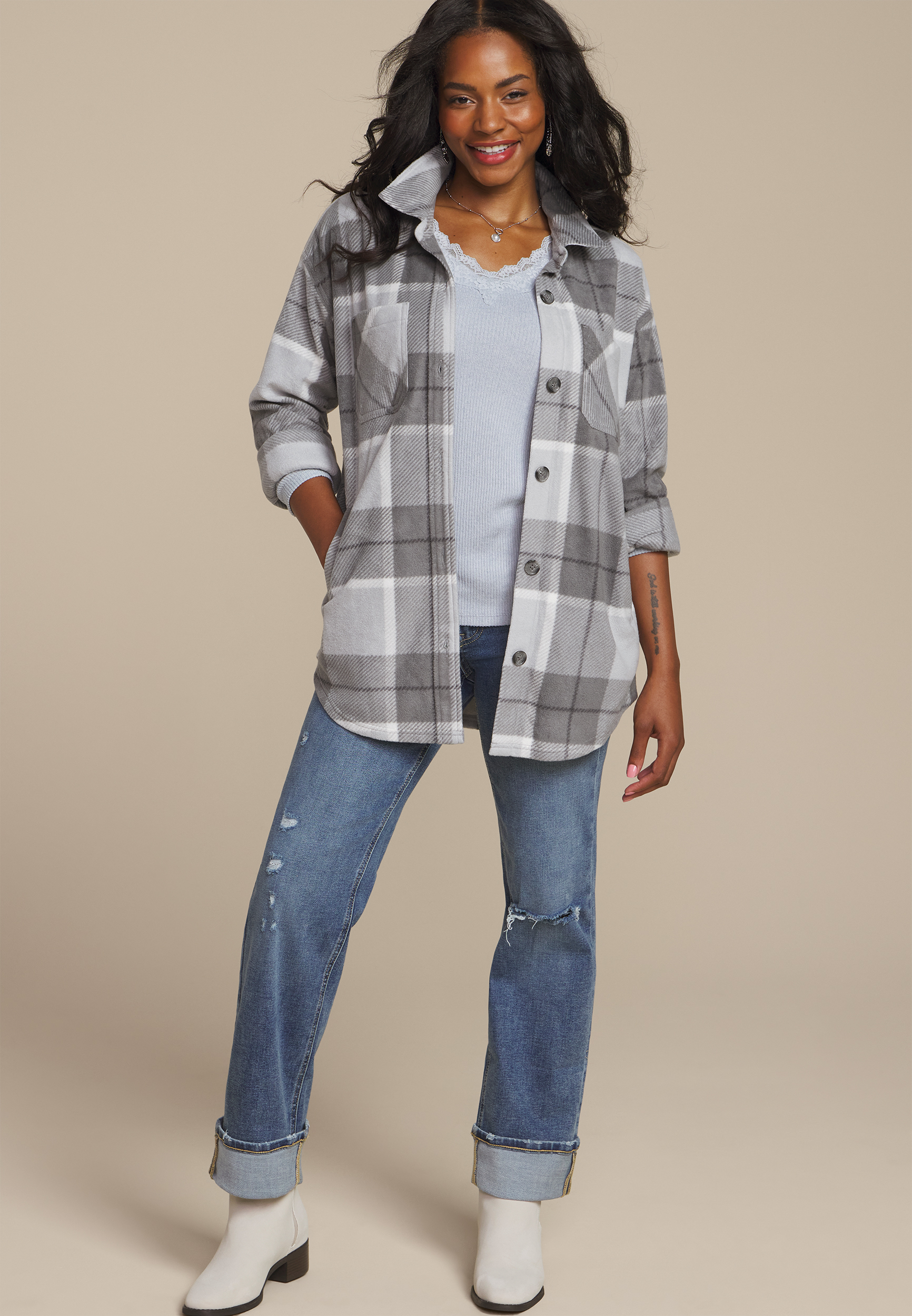 Wilder Fleece Shacket, C2791, large