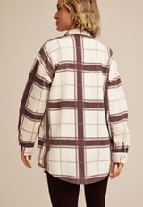 Wilder Fleece Shacket, ANTIQUE WHITE COMBO, small