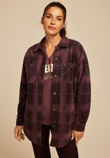 Wilder Fleece Shacket, MAPLE COMBO, small