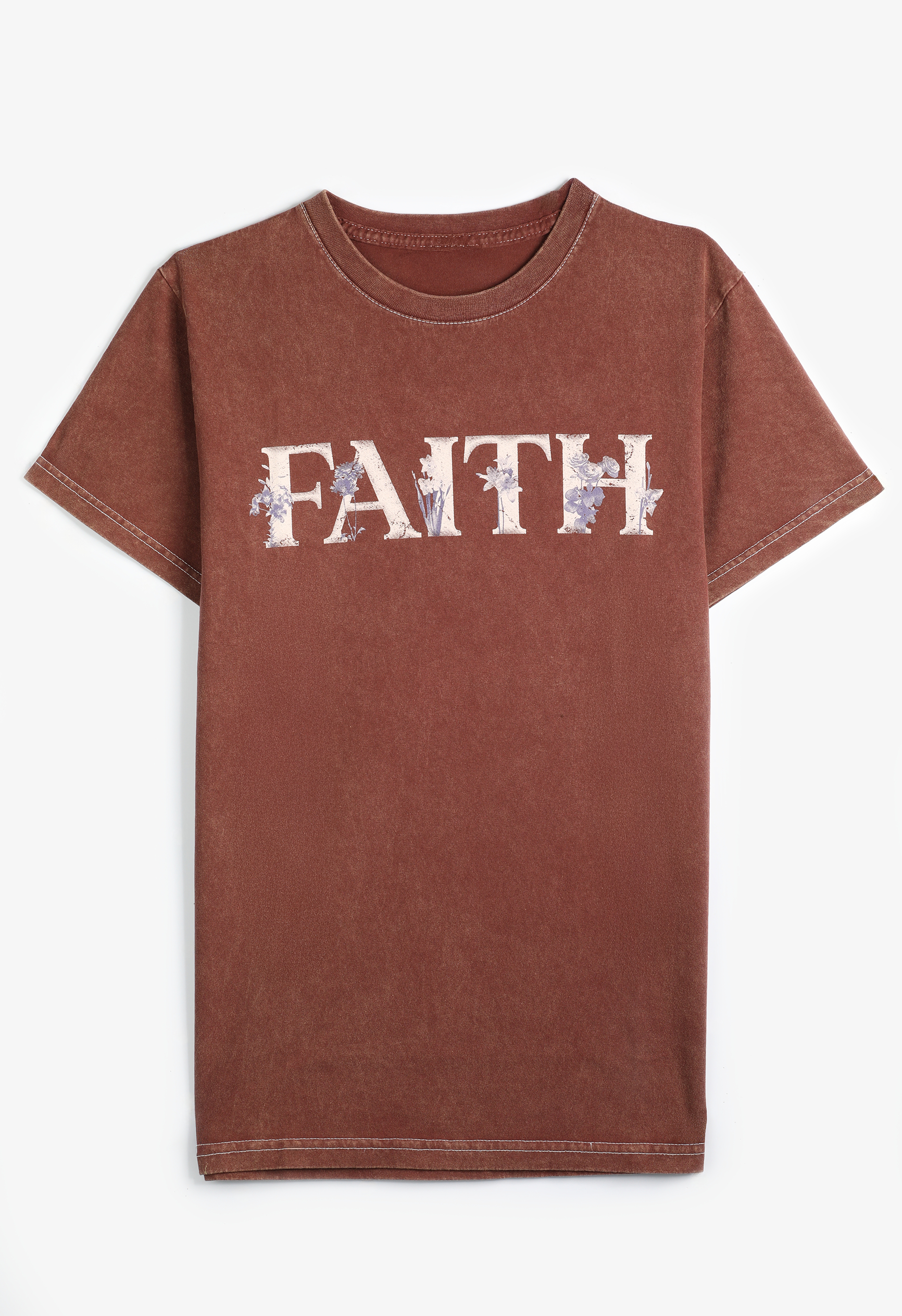 Floral  Faith Relaxed Graphic Tee, C5325, large