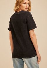 Scattered Dandelion Relaxed Fit Graphic Tee, BLACK, small