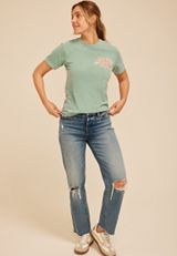 Be Kind Floral Relaxed Fit Graphic Tee, DUSTY SAGE, small