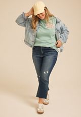 Plus Size Be Kind Floral Relaxed Fit Graphic Tee, C9625, small