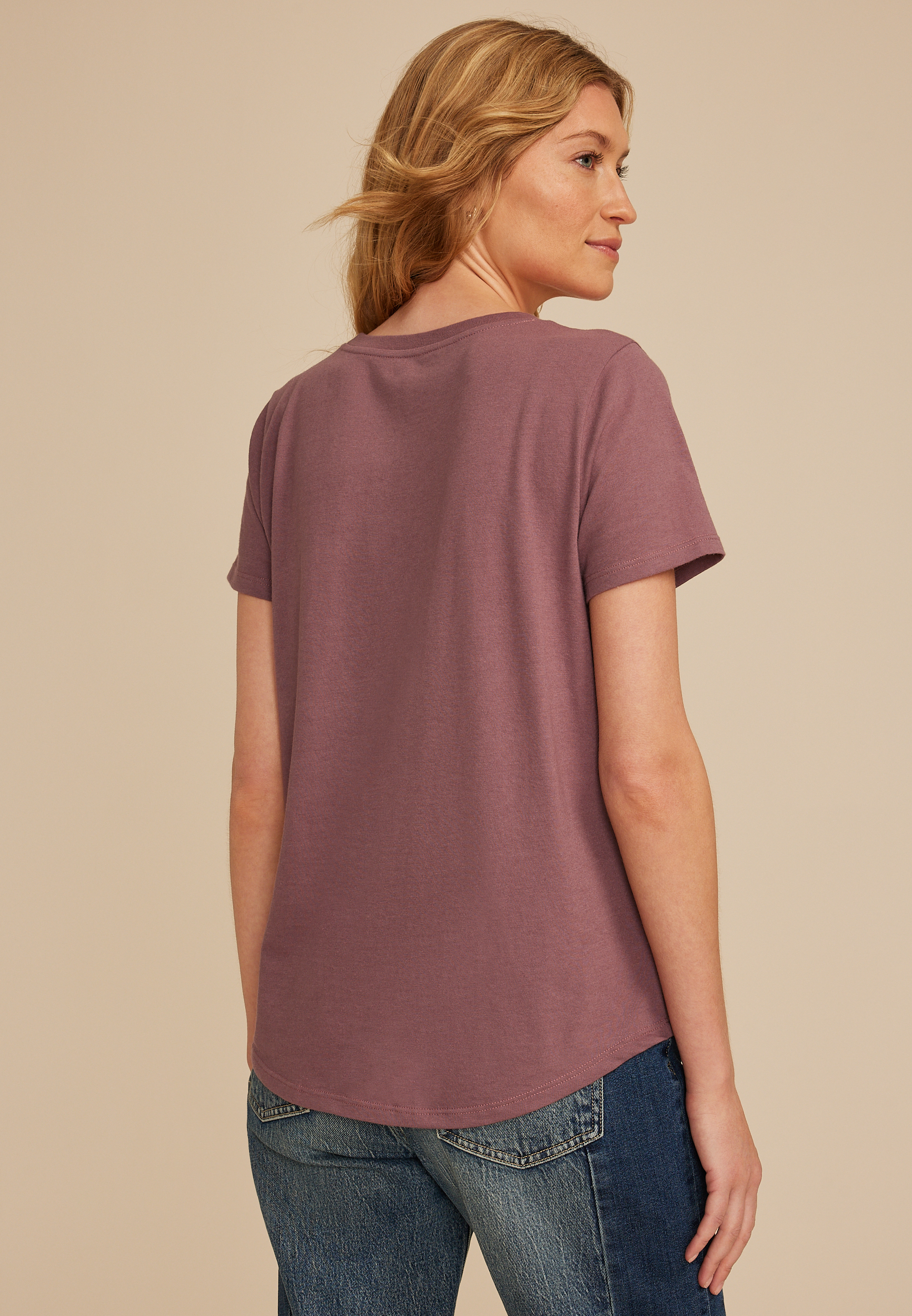 Floral Classic Fit Graphic Tee, C4291, large