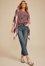 Floral Classic Fit Graphic Tee, C4291, small