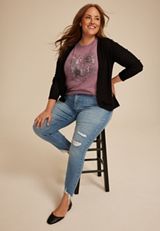Plus Size Floral Classic Fit Graphic Tee, JASPER BROWN, small