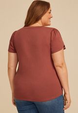 Plus Size 24/7 Holland Tulip Sleeve Tee, C8065, small