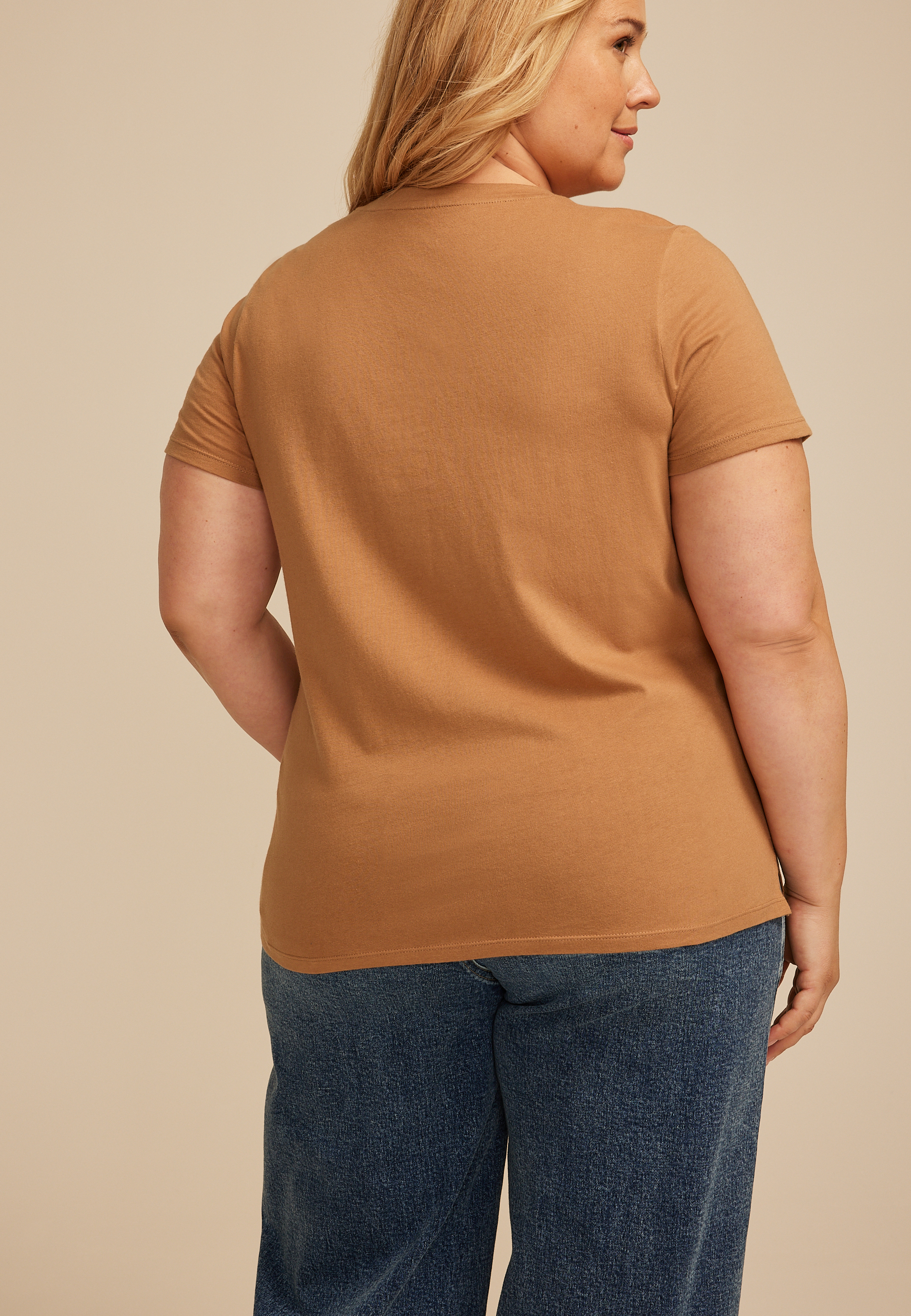 Plus Size 24/7 Dawson Crew Neck Tee, CORK, large