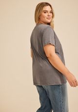 Plus Size Be The Light Floral Oversized Fit Graphic Tee, C829, small