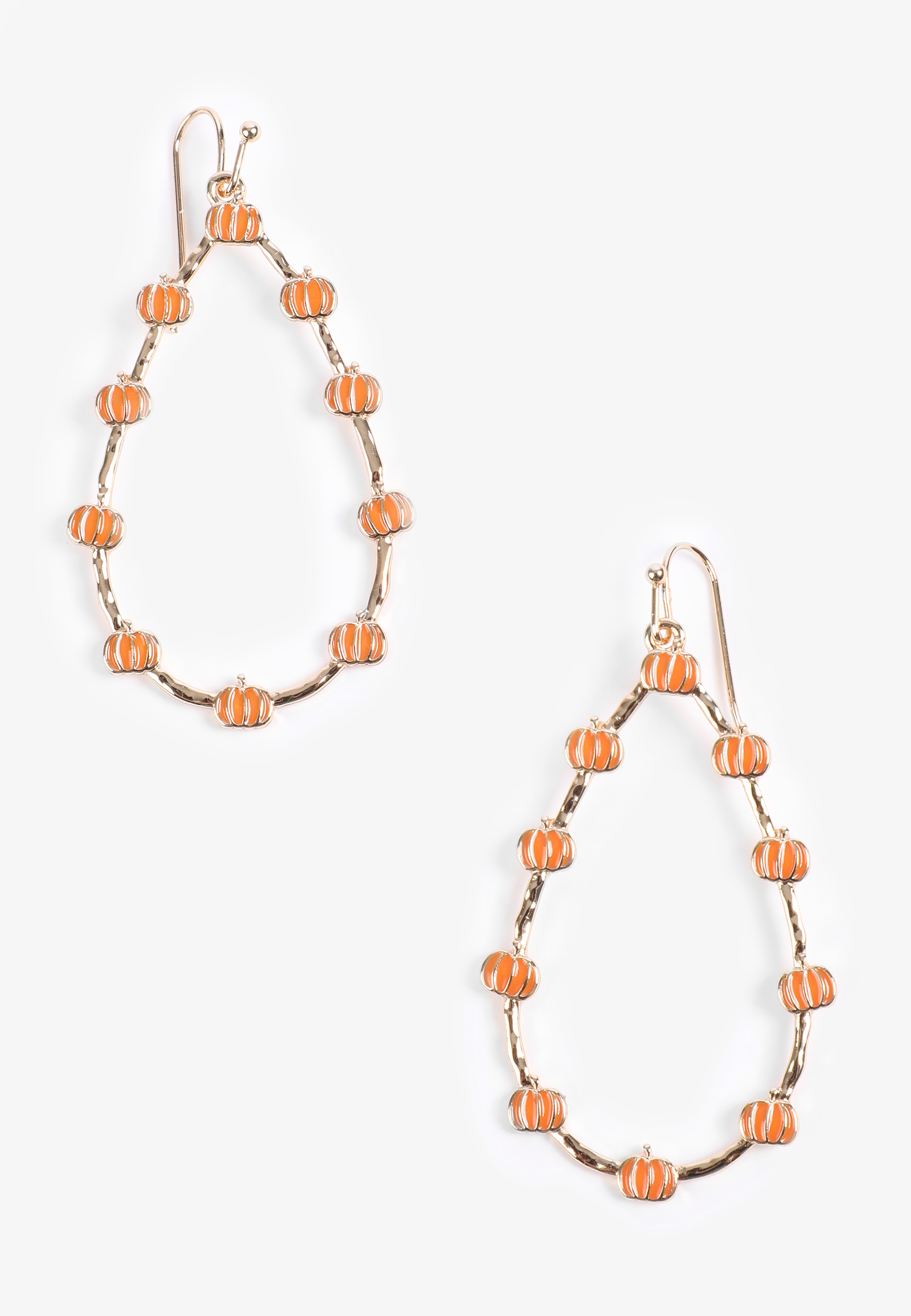 Mini Pumpkin Teardrop Earrings
