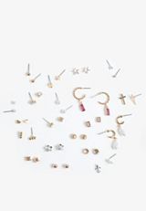 20 Pack Mixed Metals Earring Set, GOLD, small