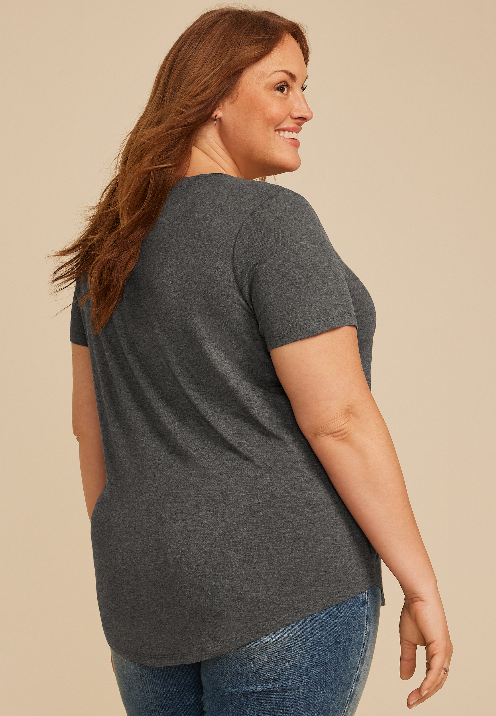 Plus Size Sippin Wine Feelin Fine Classic Fit Graphic Tee, , large