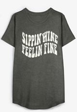 Plus Size Sippin Wine Feelin Fine Classic Fit Graphic Tee, , small