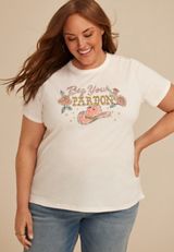 Plus Size Beg Your Pardon Classic Fit Graphic Tee, , small