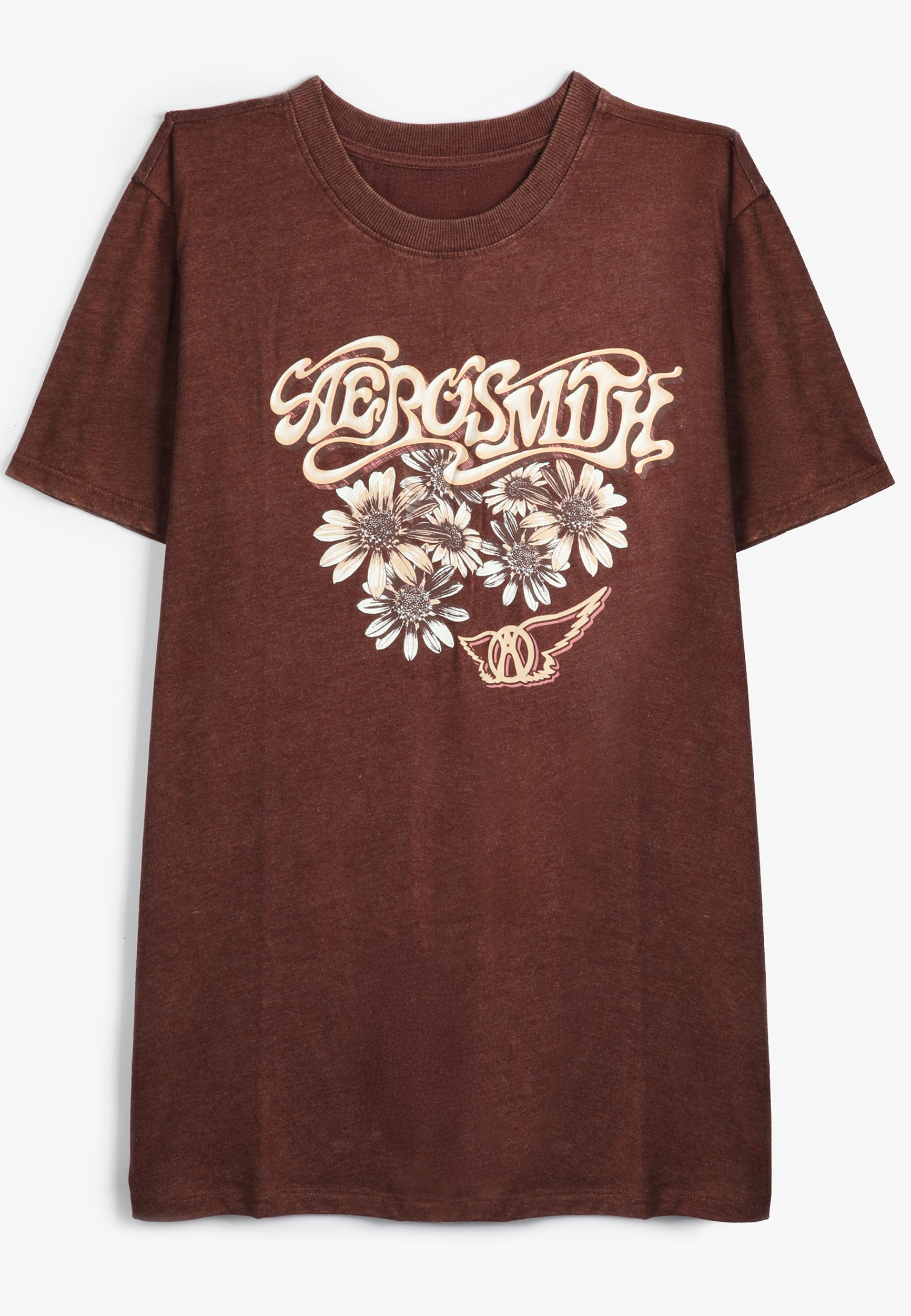 Floral Aerosmith Oversized Fit Graphic Tee, C830, large