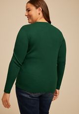 Plus Size 24/7 Ada Ribbed Long Sleeve Tee, C1037, small