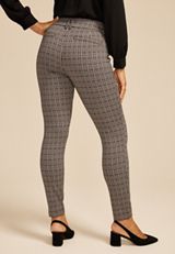 Houndstooth Ponte Skinny Pant, C3681, small