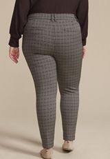 Plus Size Houndstooth Ponte Skinny Pant, C3681, small