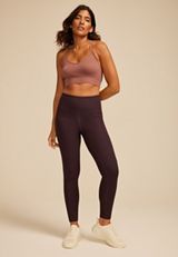 Soft Rib High Rise Legging, MAPLE, small