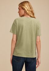 Scattered Floral Relaxed Fit Graphic Tee, GREEN, small
