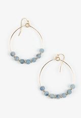 Dusk Sky Beaded Hoop Earrings, C4199, small