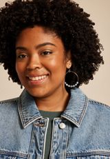 Dusk Sky Beaded Hoop Earrings, C4199, small