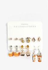6 Pack Fall Harvest Earring Set, , small