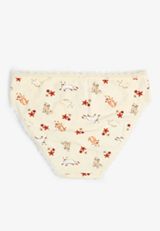 Simply Comfy Cotton Cats And Floral Print Bikini Panty, C1524, small
