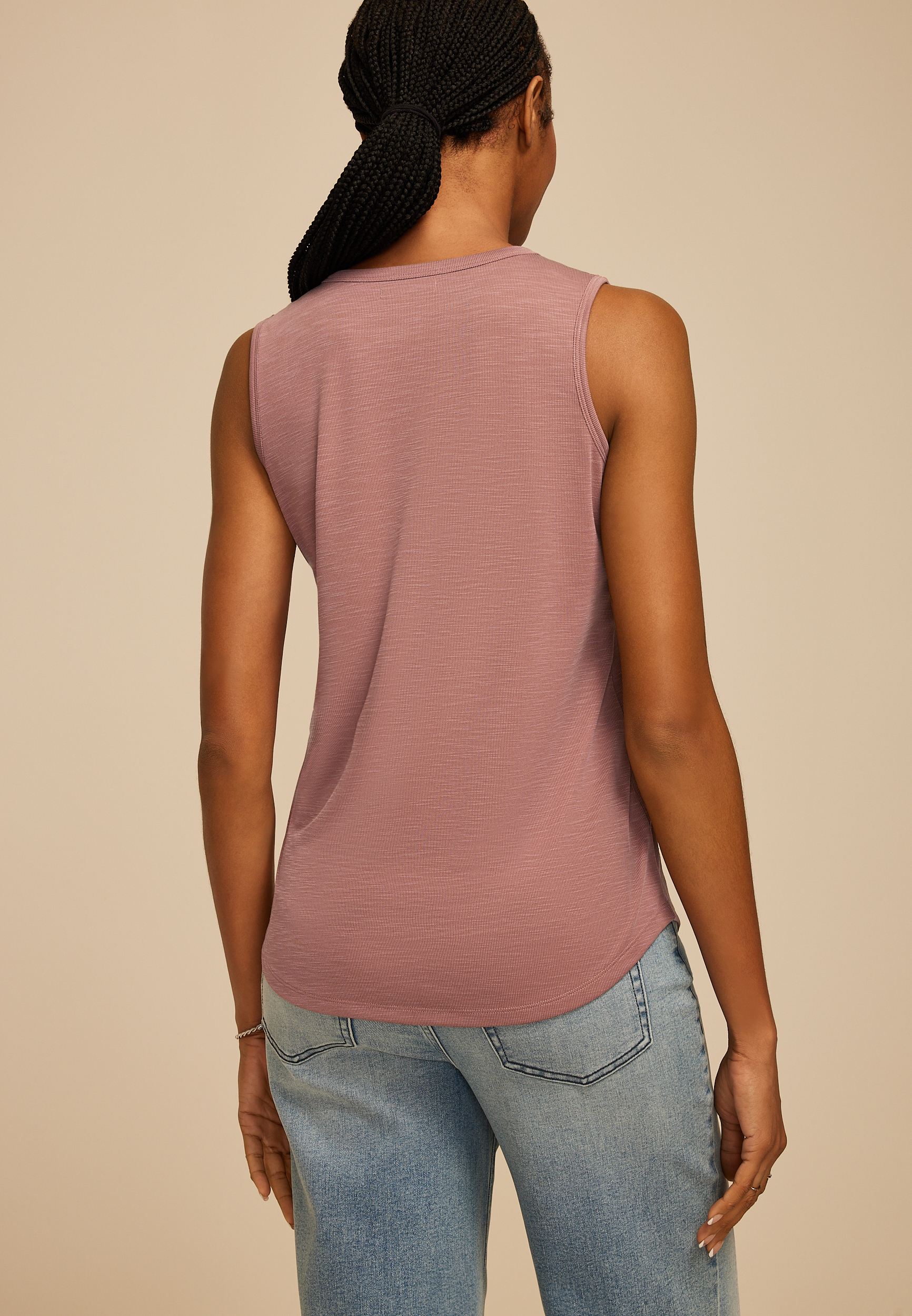 Smocked Yoke Tank Top, C3199, large