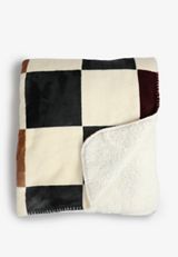 Festive Fleece Sherpa Throw Blanket, C8989, small